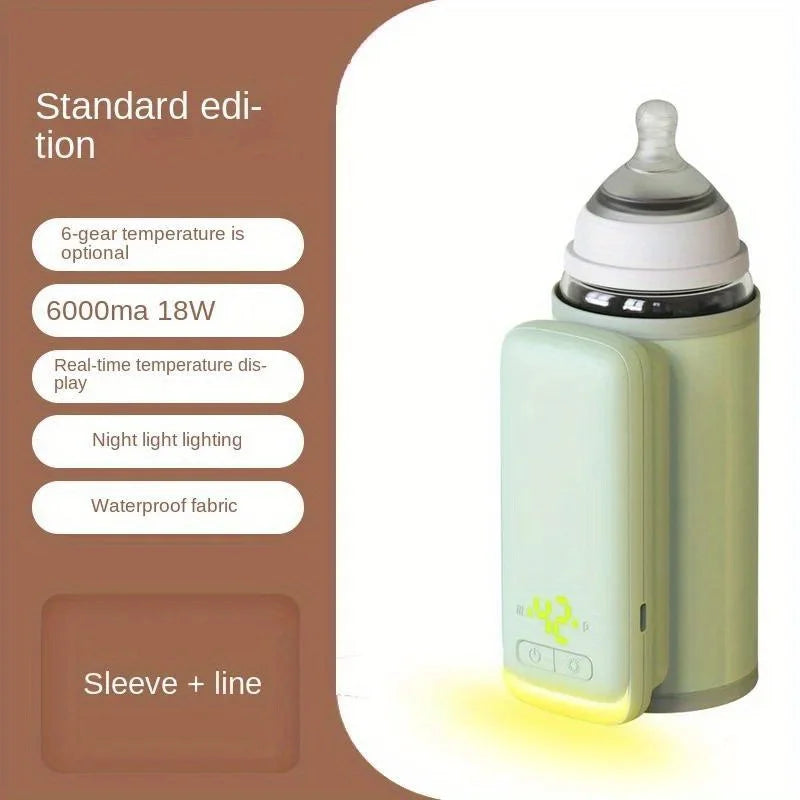 Portable and Fast Night Milk Dispenser Rechargeable Intelligent Constant Temperature Milk Bottle Heating and Insulation Sleeve