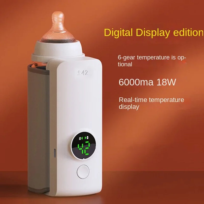 Portable and Fast Night Milk Dispenser Rechargeable Intelligent Constant Temperature Milk Bottle Heating and Insulation Sleeve